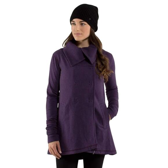 LULULEMON Gratitude Wrap Sweater Cardigan in Purple Women’s Size 4 - Picture 1 of 16